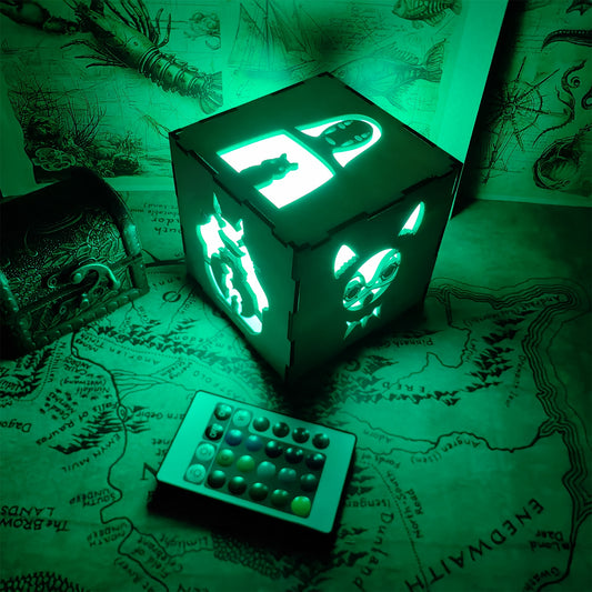 Anime-Inspired Wooden Lamp Desk Decor