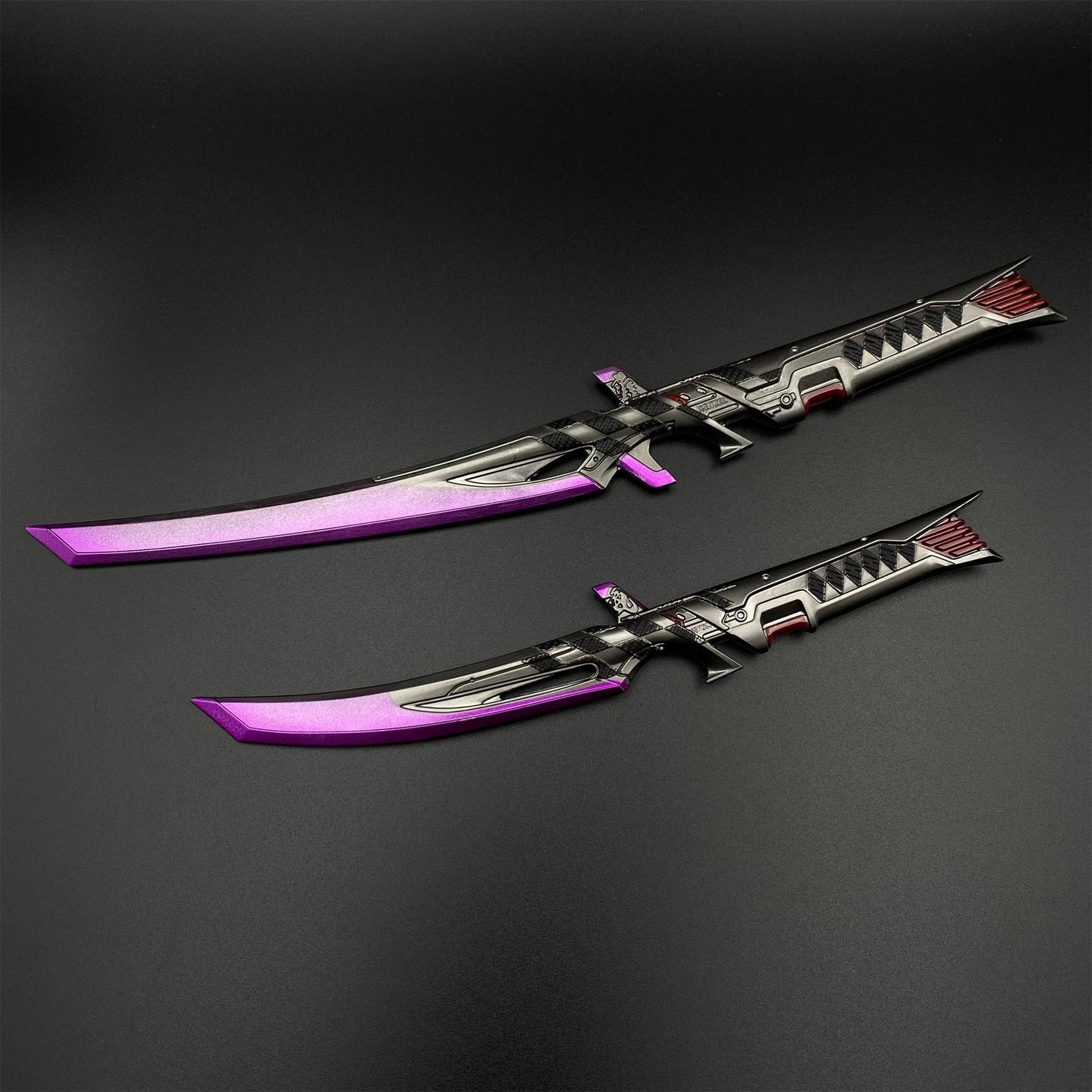 Metal Dual Katana Deadly Duet Replica - Dull Blade Miniature