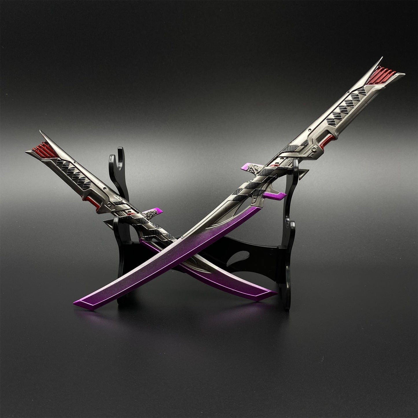 Metal Dual Katana Deadly Duet Replica - Dull Blade Miniature