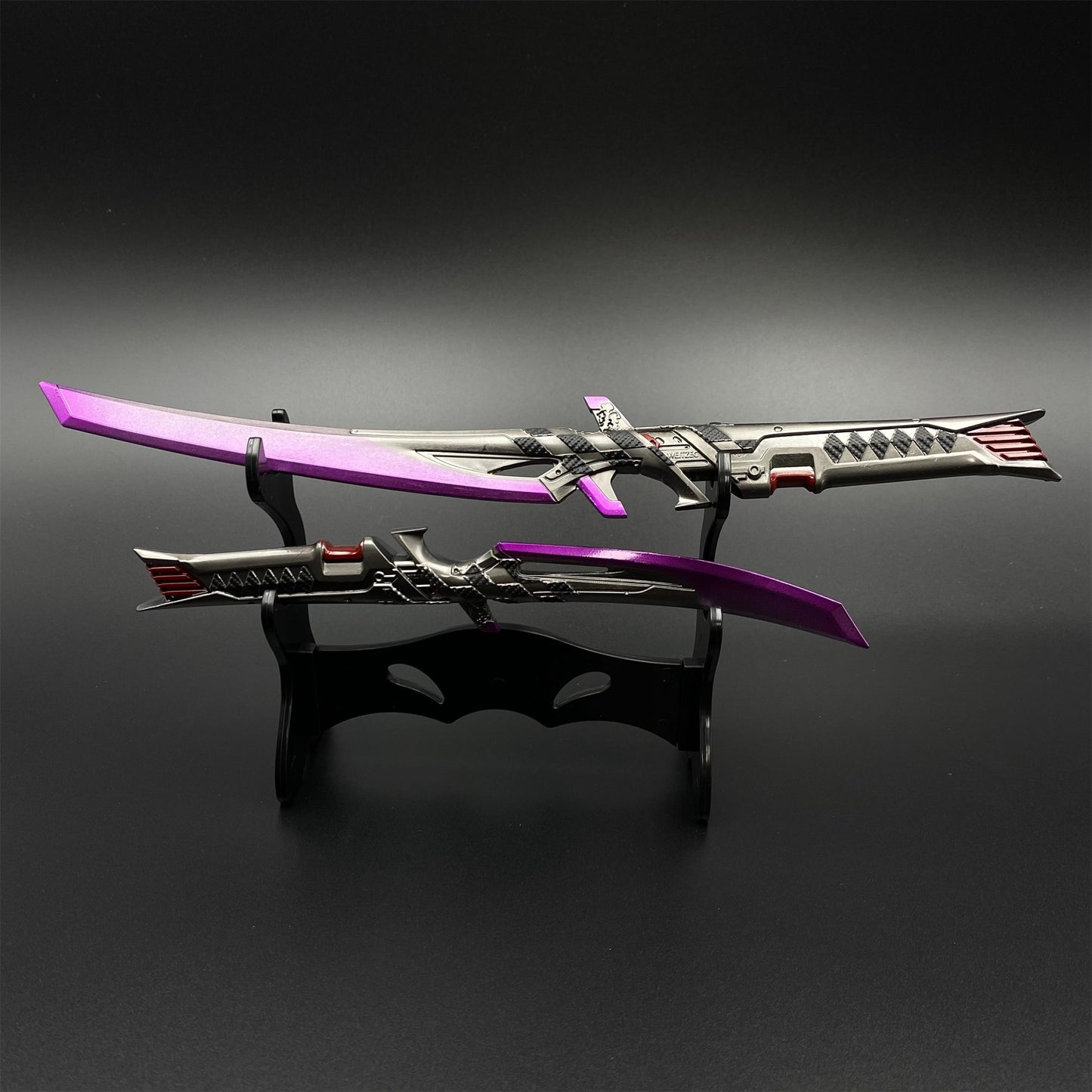 Metal Dual Katana Deadly Duet Replica - Dull Blade Miniature