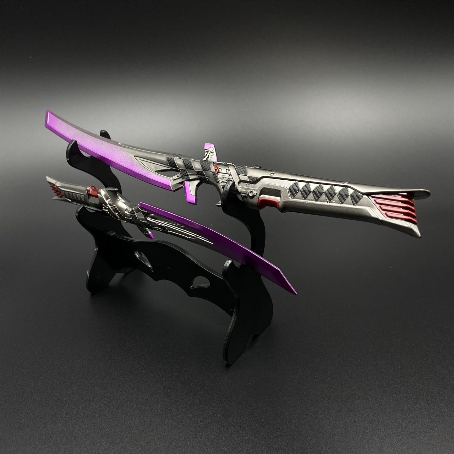 Metal Dual Katana Deadly Duet Replica - Dull Blade Miniature