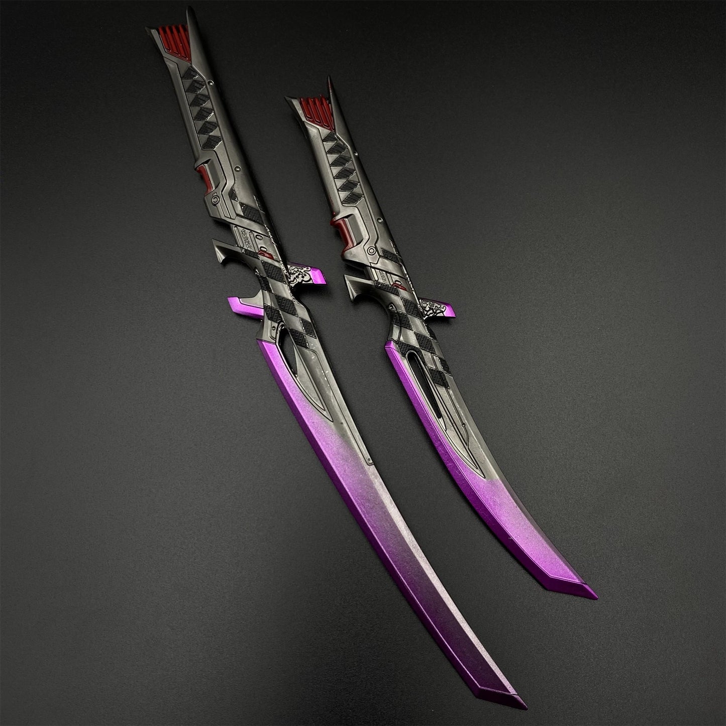 Metal Dual Katana Deadly Duet Replica - Dull Blade Miniature