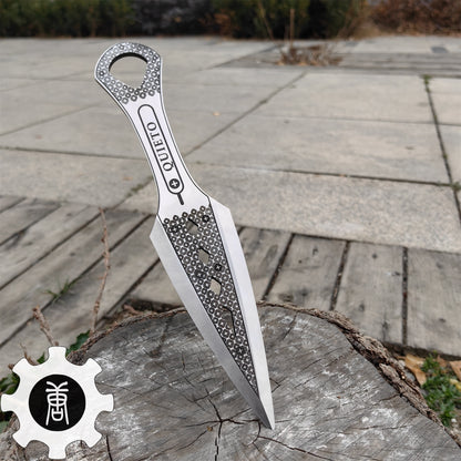 Hand-Forged Steel Wraith Heirloom Kunai Blunt Blade Replica