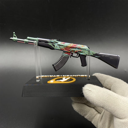 Tiny Gun AK47 Aquamarine Revenge Metal Miniature For Collection