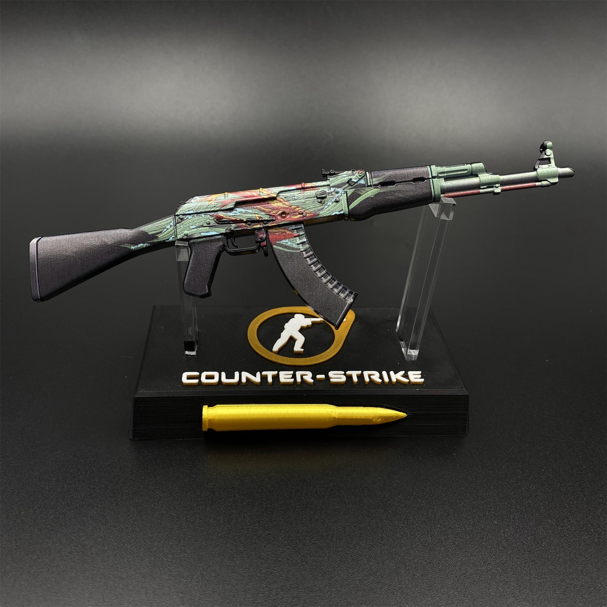 Tiny Gun AK47 Aquamarine Revenge Metal Miniature For Collection