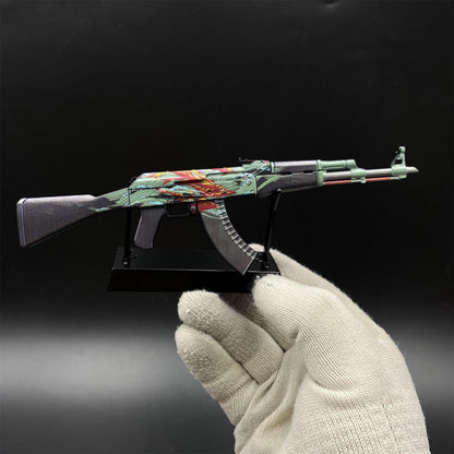 Tiny Gun AK47 Aquamarine Revenge Metal Miniature For Collection