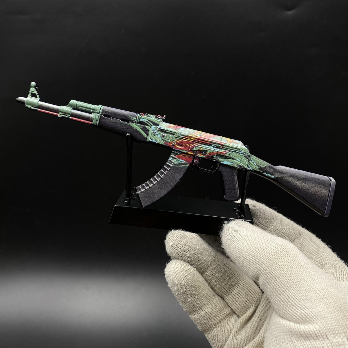 Tiny Gun AK47 Aquamarine Revenge Metal Miniature For Collection