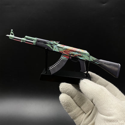 Tiny Gun AK47 Aquamarine Revenge Metal Miniature For Collection