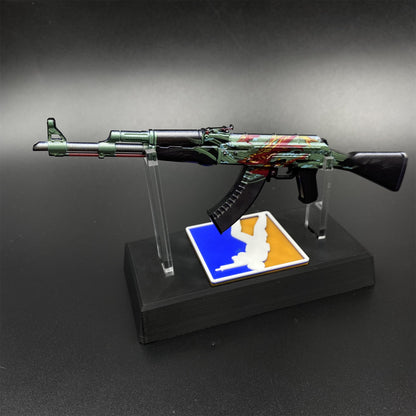 Tiny Gun AK47 Aquamarine Revenge Metal Miniature For Collection