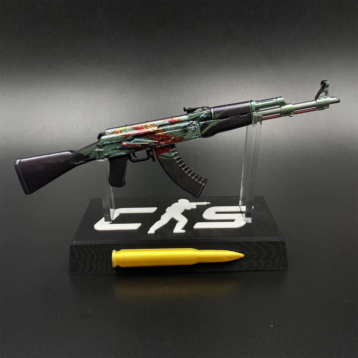 Tiny Gun AK47 Aquamarine Revenge Metal Miniature For Collection