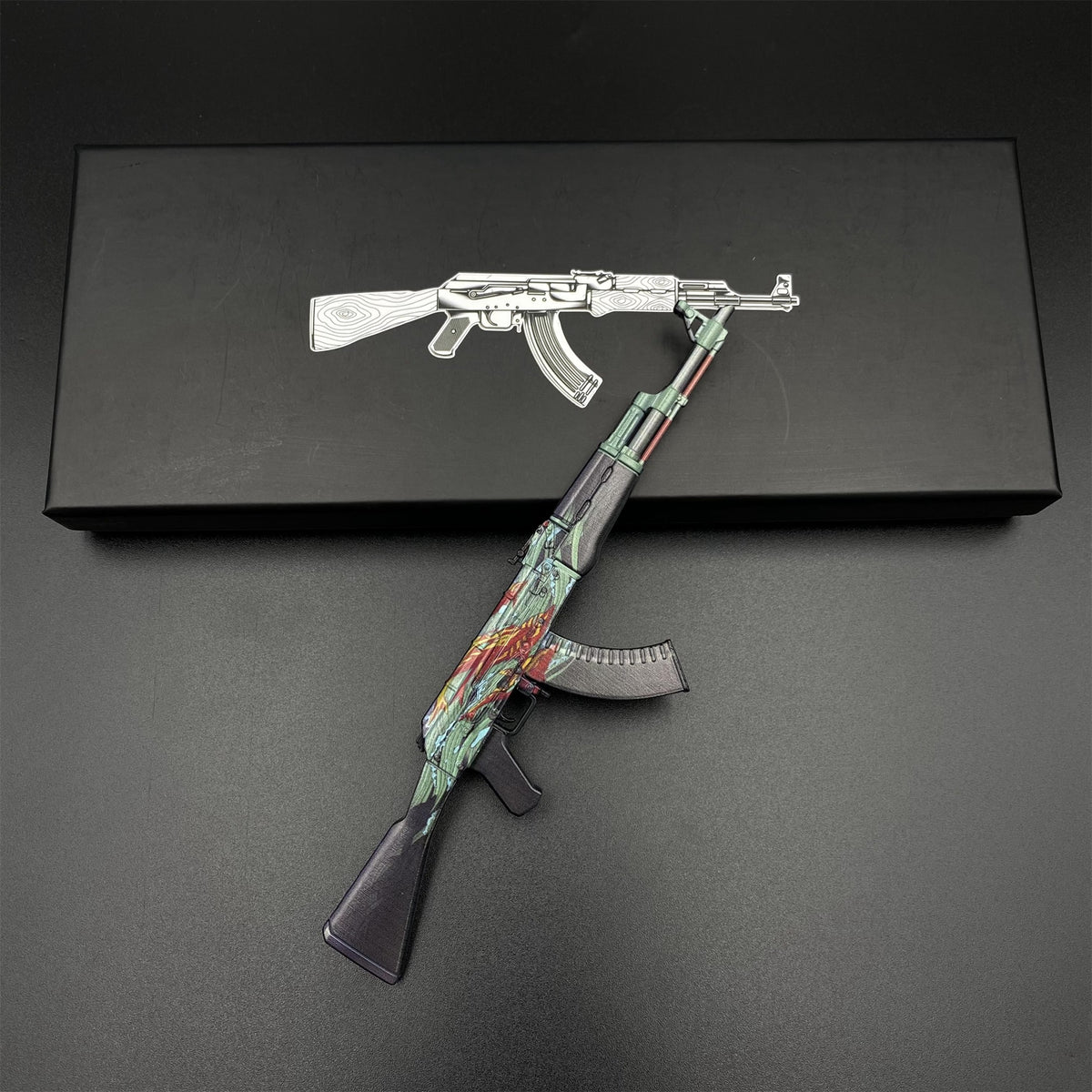Tiny Gun AK47 Aquamarine Revenge Metal Miniature For Collection