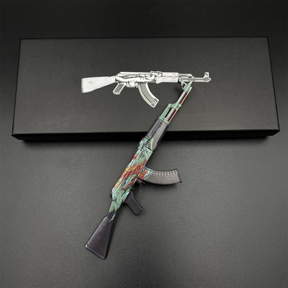 Tiny Gun AK47 Aquamarine Revenge Metal Miniature For Collection
