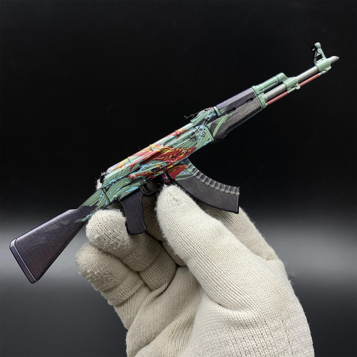 Tiny Gun AK47 Aquamarine Revenge Metal Miniature For Collection