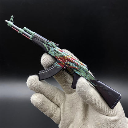 Tiny Gun AK47 Aquamarine Revenge Metal Miniature For Collection