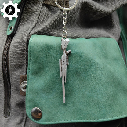 Metal Araxys Operator Gun Tiny Keychain Pendant