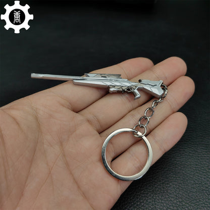 Metal Araxys Operator Gun Tiny Keychain Pendant