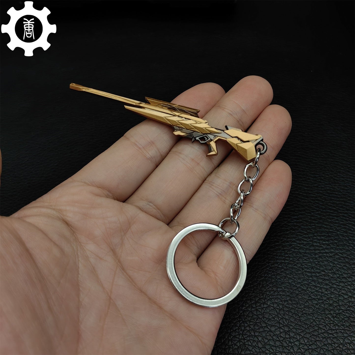 Metal Araxys Operator Gun Tiny Keychain Pendant