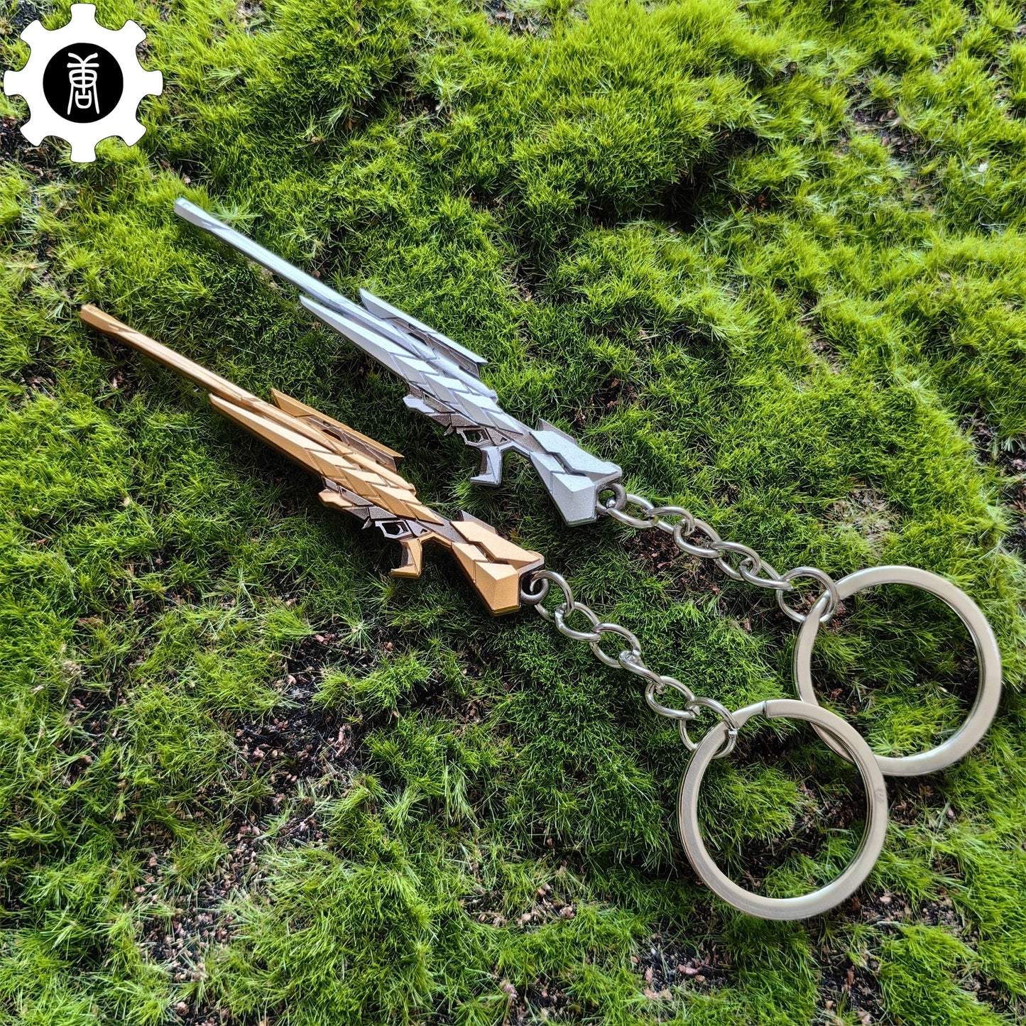 Metal Araxys Operator Gun Tiny Keychain Pendant