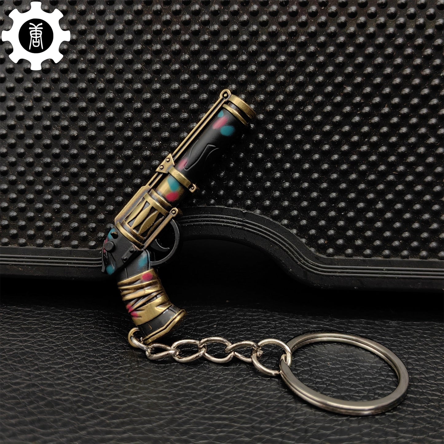 Val Metal Arcane Sheriff Gun Keychain Backpack Pendant