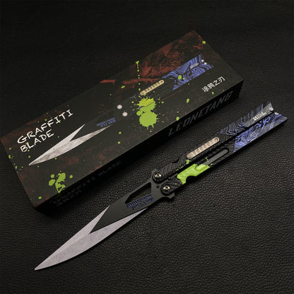 Graffiti Blade Butterfly Knife Metal Replica