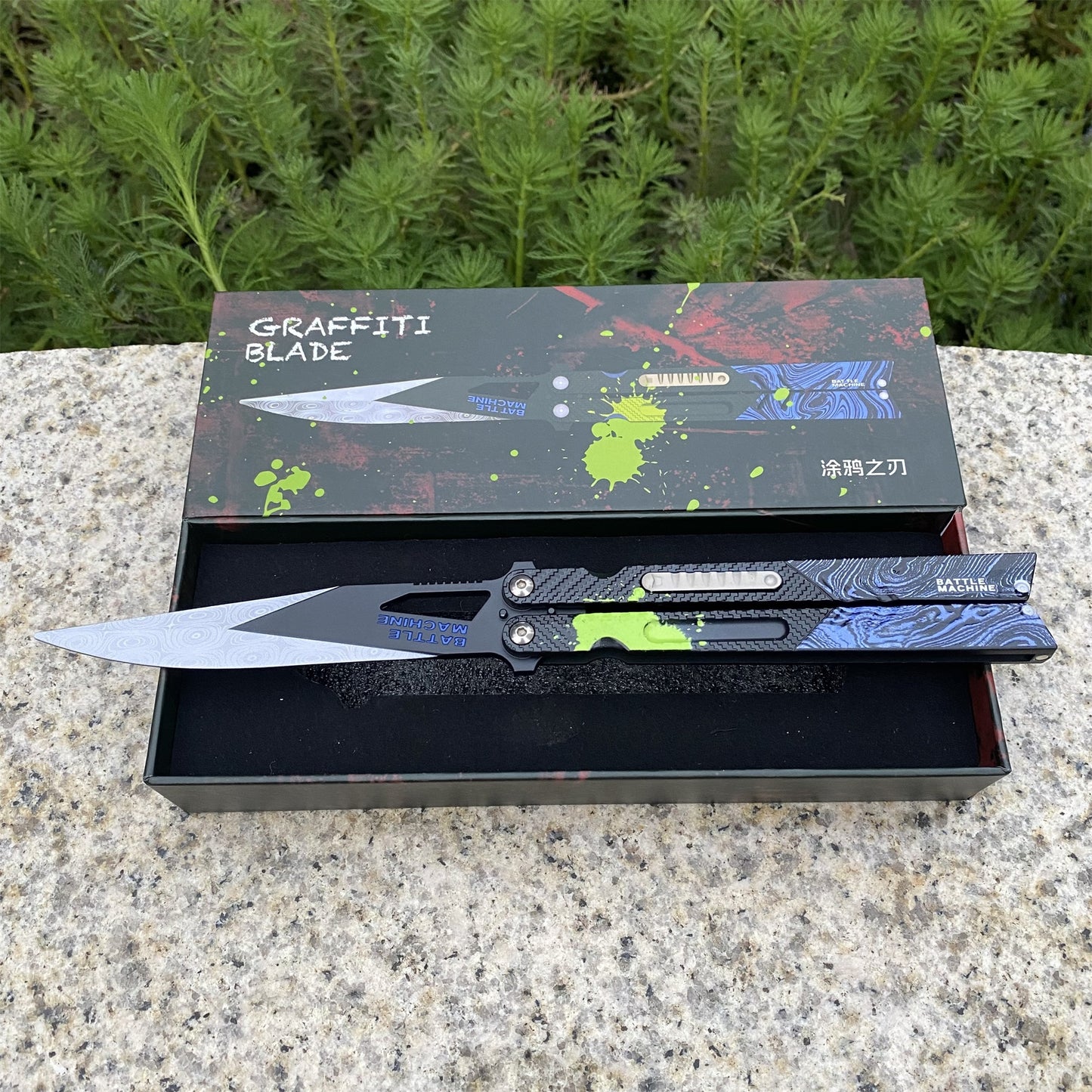 Graffiti Blade Butterfly Knife Metal Replica