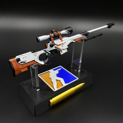 CS Tiny Gun Asiimov AWP Metal Miniature For Collection