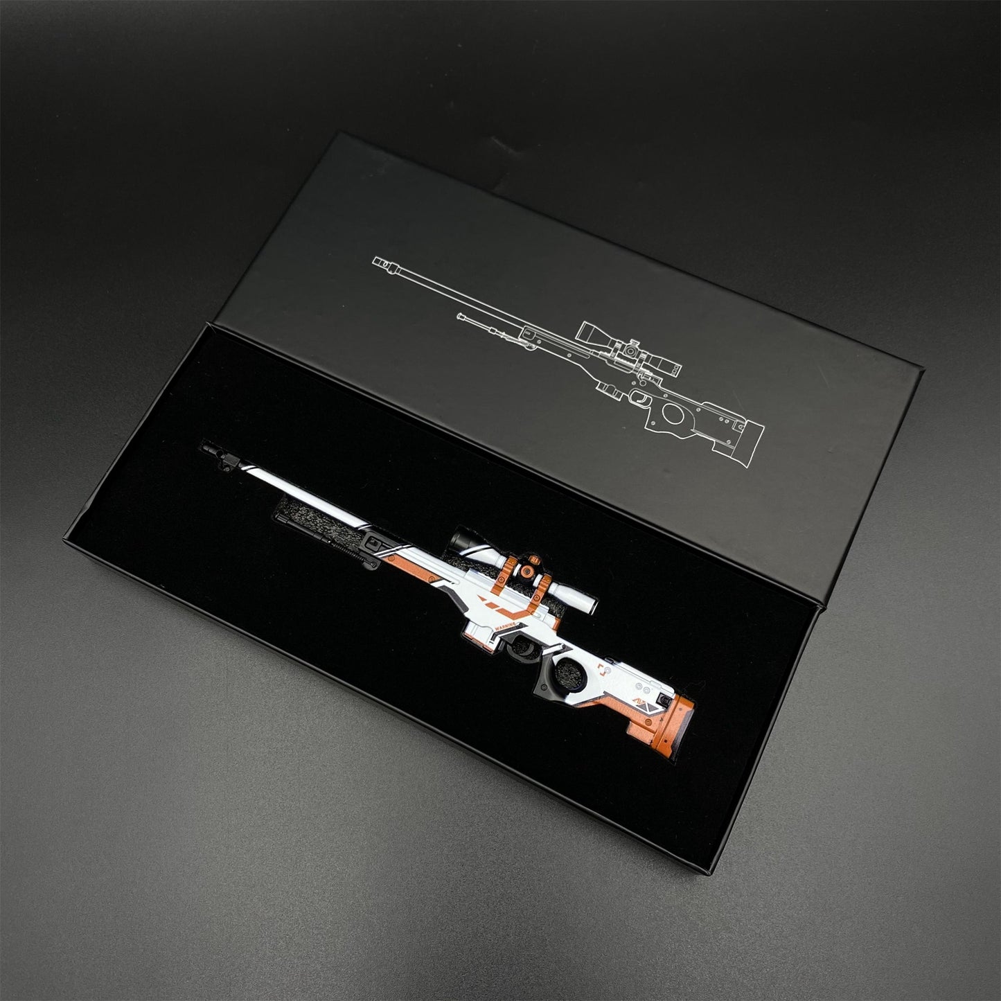 CS Tiny Gun Asiimov AWP Metal Miniature For Collection