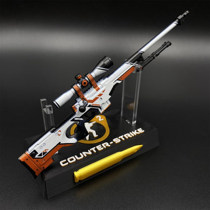 CS Tiny Gun Asiimov AWP Metal Miniature For Collection