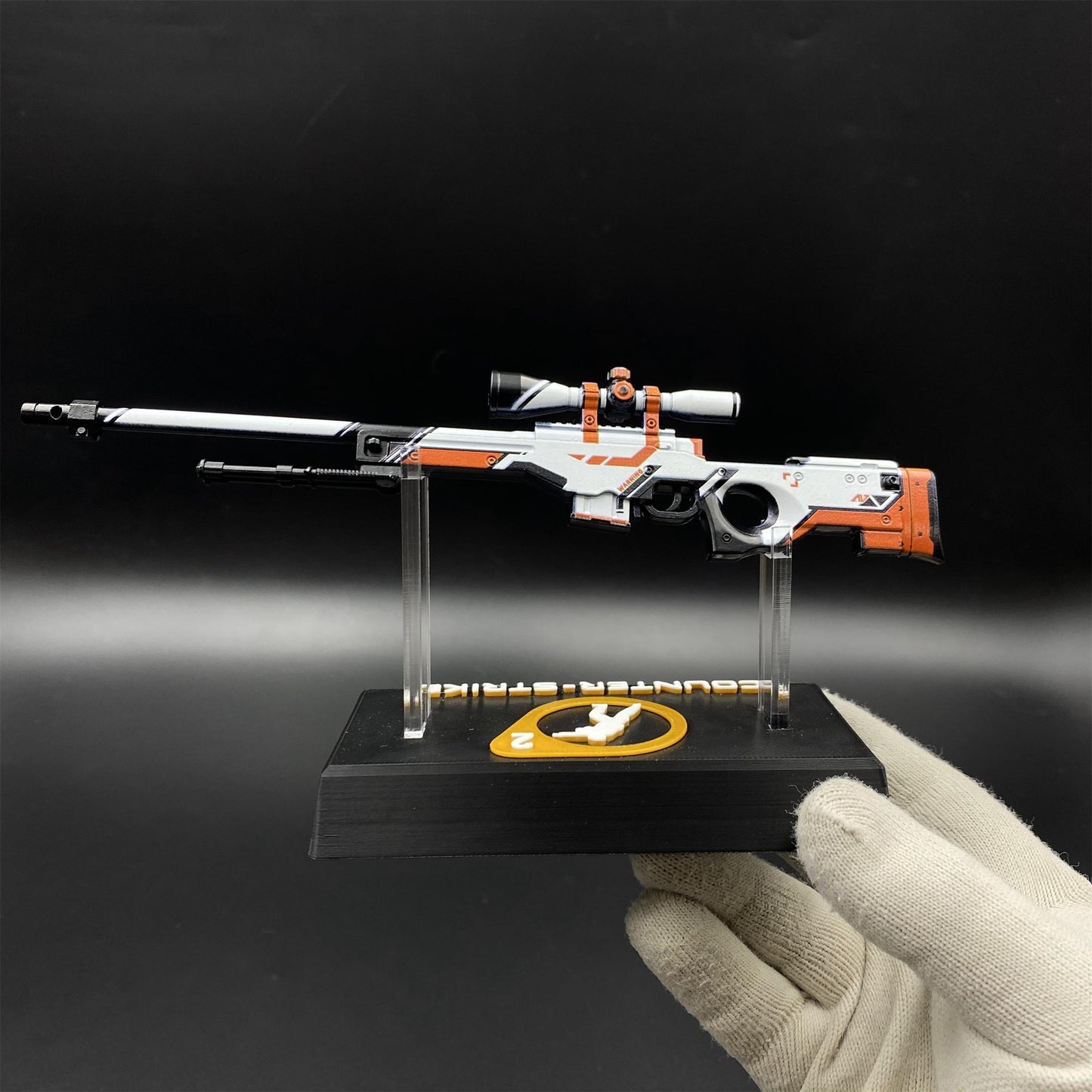 CS Tiny Gun Asiimov AWP Metal Miniature For Collection