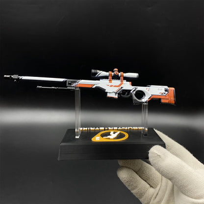 CS Tiny Gun Asiimov AWP Metal Miniature For Collection
