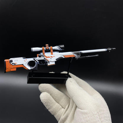 CS Tiny Gun Asiimov AWP Metal Miniature For Collection