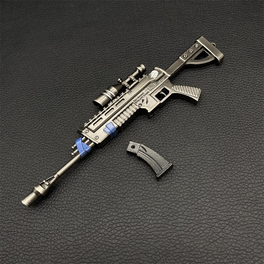 Miniature Metal Scoped Assault Rifle 17CM/6.7