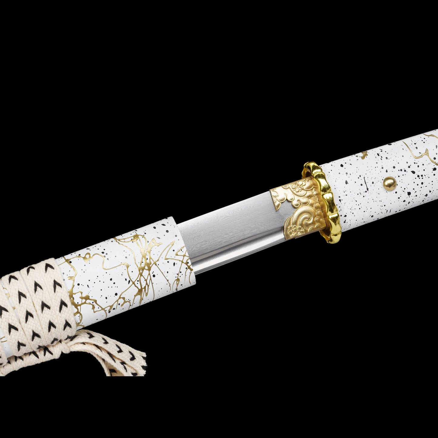 GOY Atsu Katana Damascus Steel Forged Gilded Dawn Gilded Night Samurai Sword