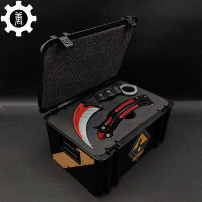 Autotronic Karambit & Balisong Trainer Weapon Case Blunt Blade Props