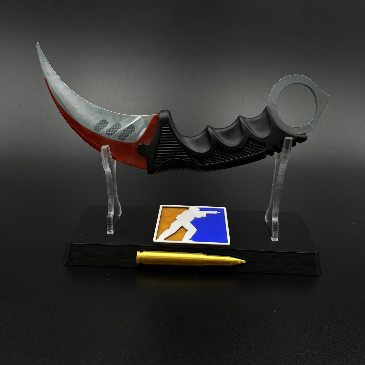 Game Karambit Autotronic Skin Replica Dull Blade Trainer Knife For Collection