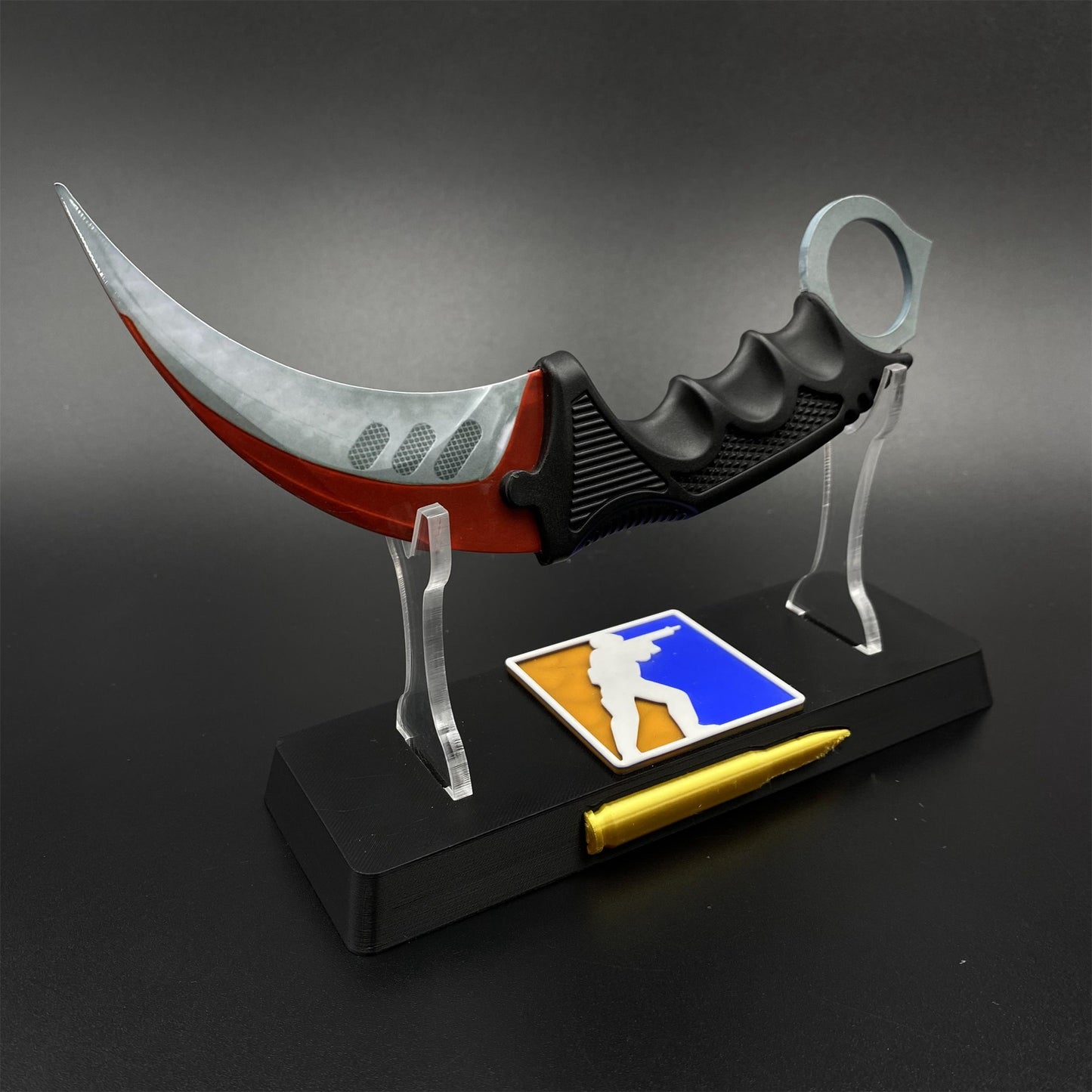 Game Karambit Autotronic Skin Replica Dull Blade Trainer Knife For Collection