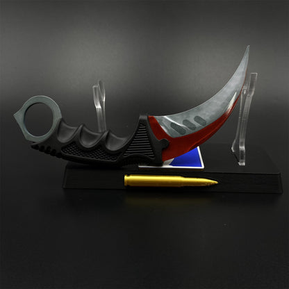 Game Karambit Autotronic Skin Replica Dull Blade Trainer Knife For Collection