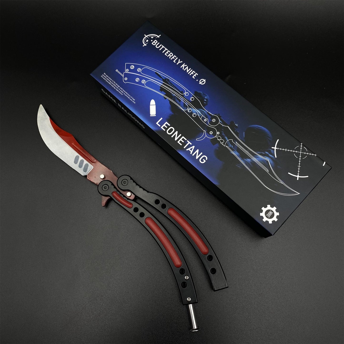 CS Butterfly Knife Autotronic Dull Blade Unsharpened Balisong Trainer - Display Prop