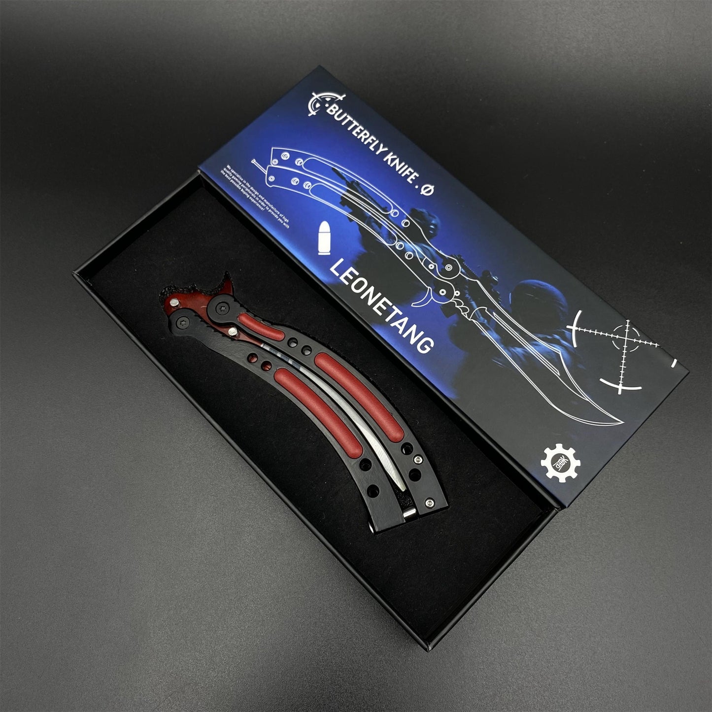 CS Butterfly Knife Autotronic Dull Blade Unsharpened Balisong Trainer - Display Prop