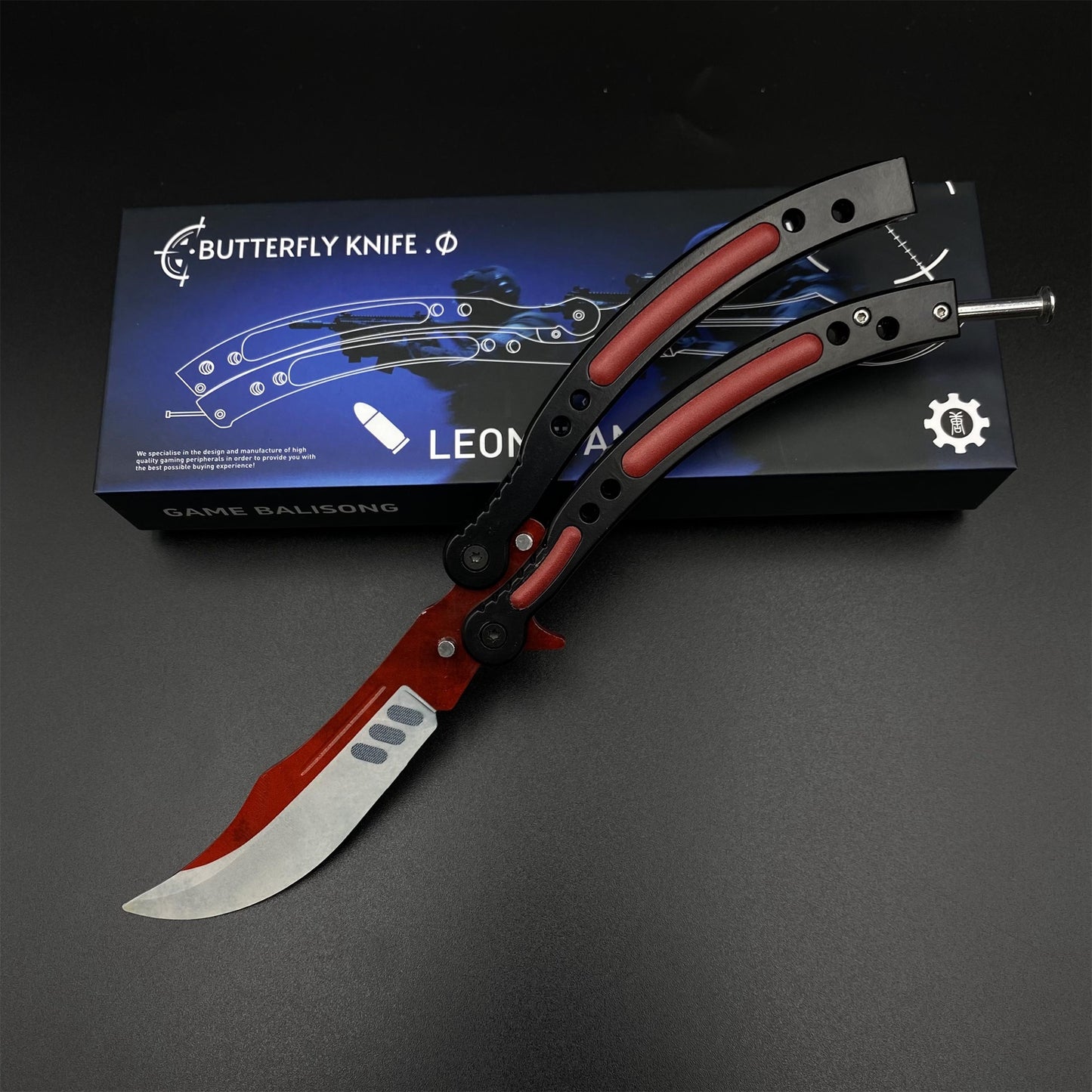 CS Butterfly Knife Autotronic Dull Blade Unsharpened Balisong Trainer - Display Prop