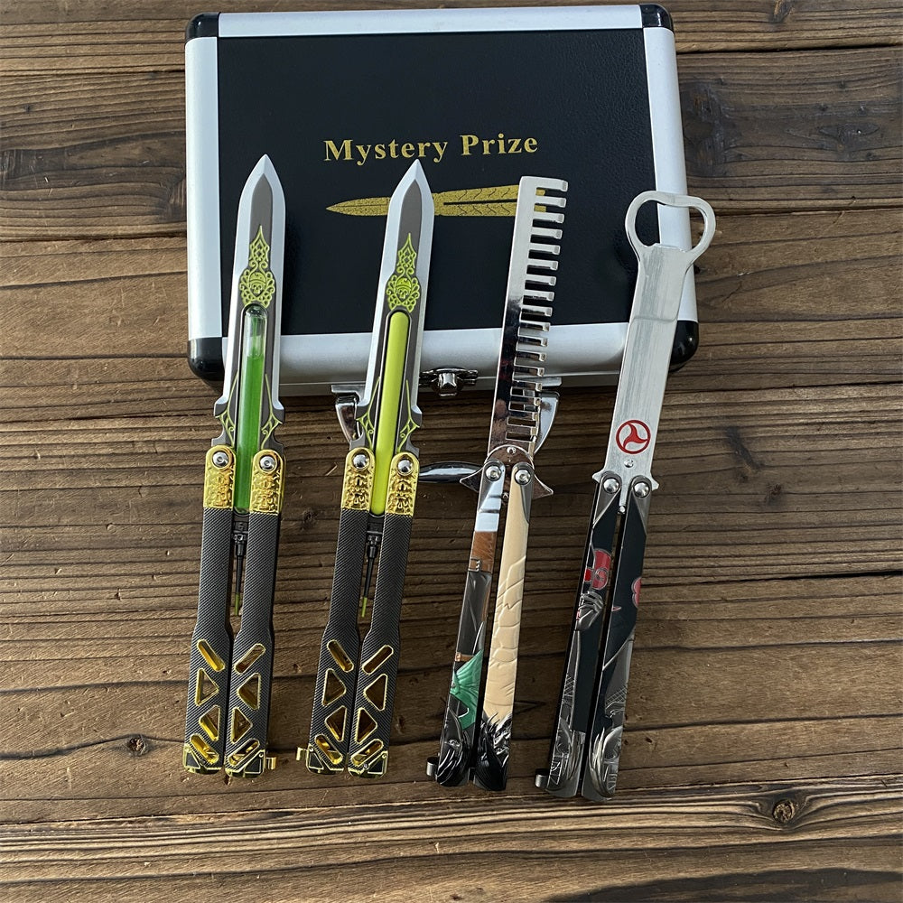 Feedback To Customers Handmade Anime Game Balisong 4 In 1 Mystery Prize