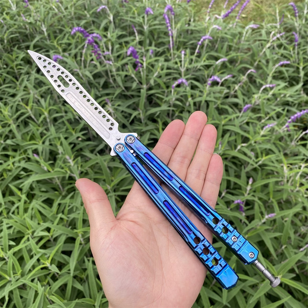CNC Cutting High-End Stainless Steel Balisong Butterfly Knife Trainer