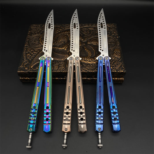 CNC Cutting High-End Stainless Steel Balisong Butterfly Knife Trainer