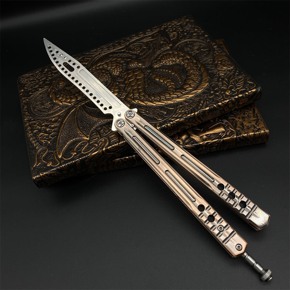 CNC Cutting High-End Stainless Steel Balisong Butterfly Knife Trainer