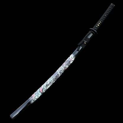 Black Dragon Katana Carbon Steel Samurai Sword