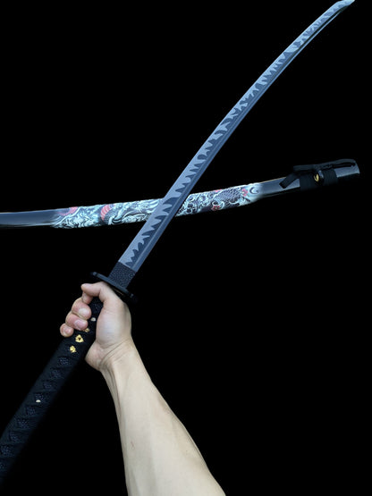 Black Dragon Katana Carbon Steel Samurai Sword