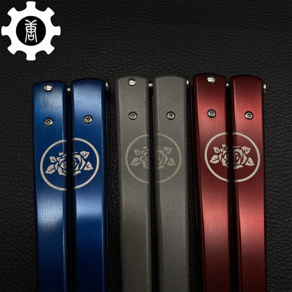 TF2 Black Rose Balisong Black Rose Butterfly Knife Replica IRL