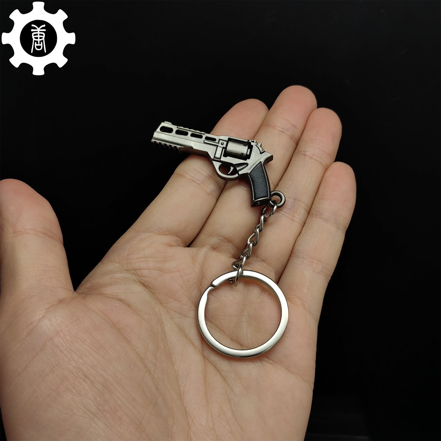 12 In 1 Metal World Famous Pistol Revolver Gun Keychain