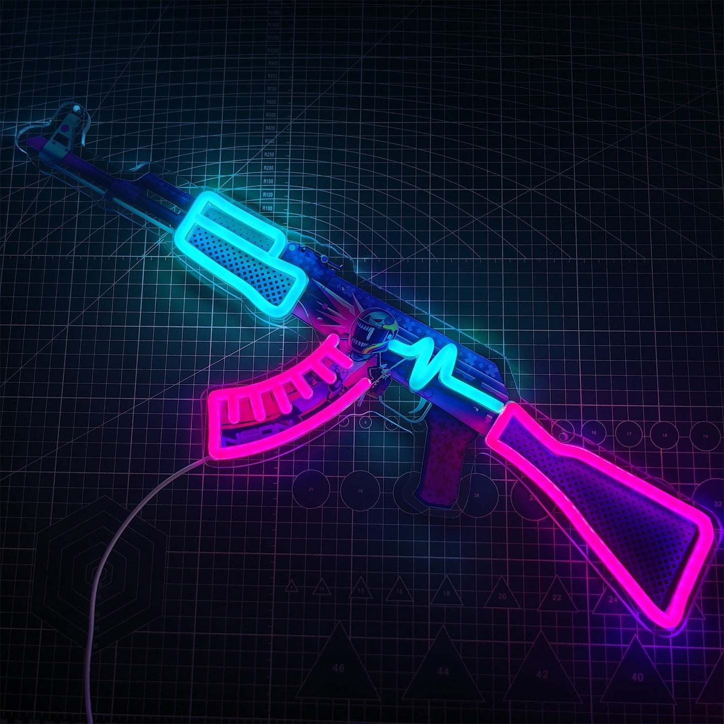 Customized AK47 Rare Skin Neon Light Game Room Decor