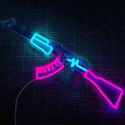 Customized AK47 Rare Skin Neon Light Game Room Decor
